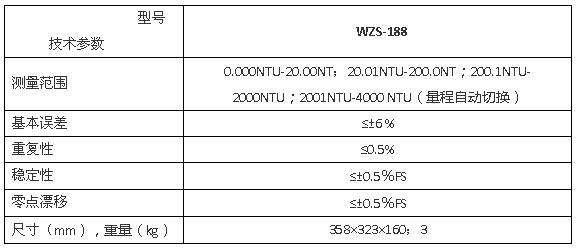 上海雷磁WZS-188型濁度計(jì)