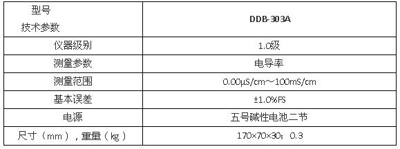 上海雷磁DDB-303A型便攜式電導(dǎo)率儀